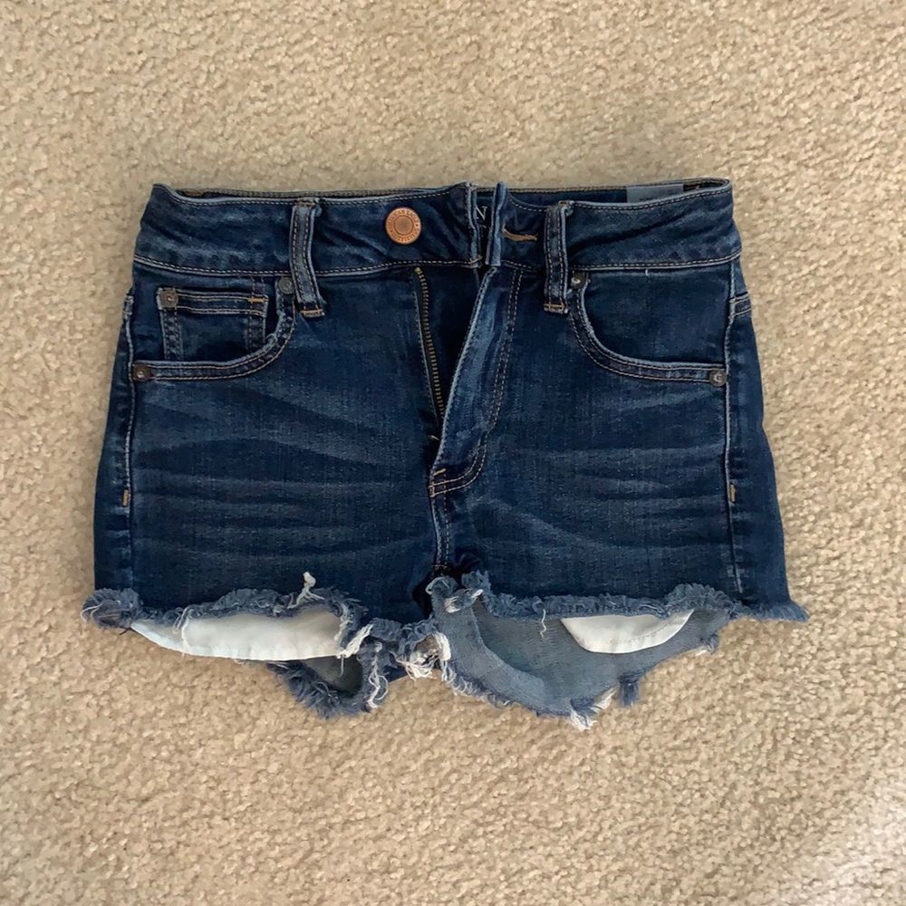American Eagle Jean Shorts Dark Wash - Picture 1 of 4